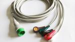 Hwatime 6pin AHA 3.5m TPU ECG Cable Snap For Monitor