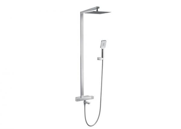 Quality Hotel Bathroom Luxury Bath Faucet Overhead Rainfall Thermostatic Shower Head Set for sale