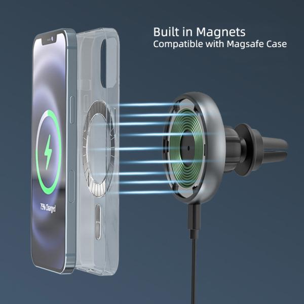 Dashboard 10W 7.5W Car Phone Mount Wireless Charger Automatic Sensor