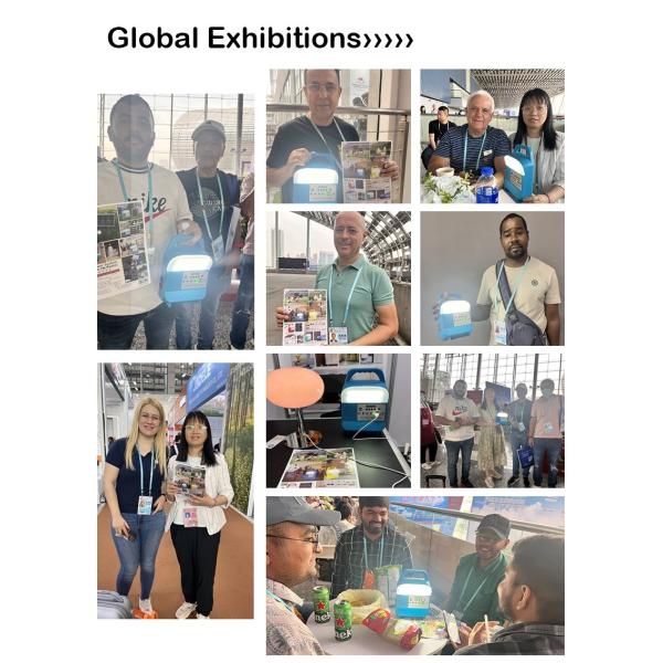 Global Sunrise Solar Camping Light 5W LED Bulb 3Pcs Home Use 20W 6V