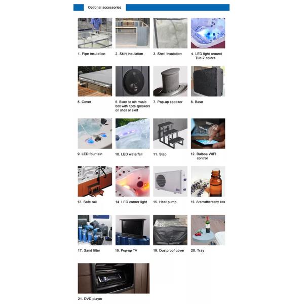 240V Bathroom Jacuzzi Tub , 5.5KW Indoor Whirlpool Hot Tub 5 people