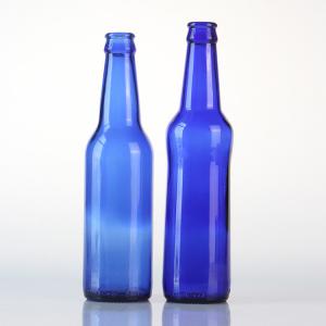 China Empty Flint Embossed Glass Beer Bottle 375ml 1L wholesale