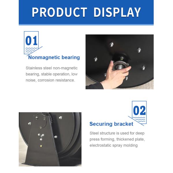 Fuel Dispenser Hose Reel for Tanker Truck Flow Rate 60L/min Working Voltage 220V 1 Inch Size 15m Length