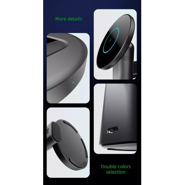 Magnetic 15W ABS Wireless Charging Station For IPhone Airpods Apple Watch