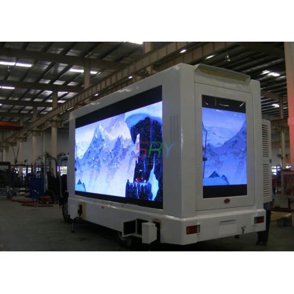 DIP346 Truck Mounted LED Screen , mobile billboard trucks Light weight