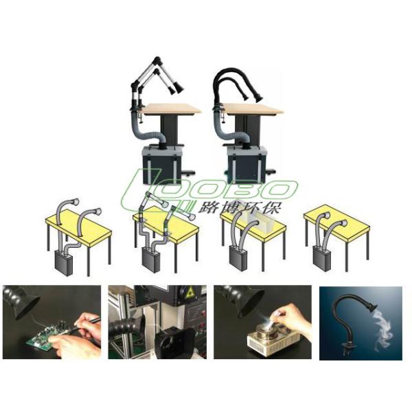 Soldering fume extractor for electronic device manufacture/ laser smoke filters