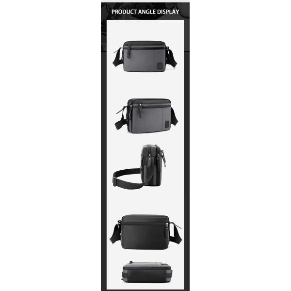 Fashion Men Messenger Shoulder Bag Business Simple Portable Square Bag Waterproof