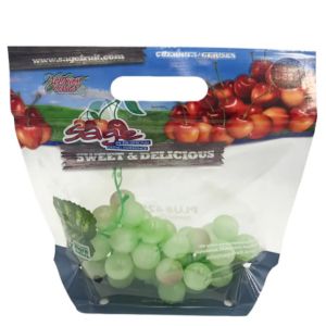 China Reusable Fruit Packing Bags Transparent Ziplock Grapes Plastic Packaging Bag wholesale