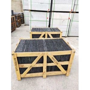 U Shape Roofing Paving Slate Culture Stone Tiles Natural Black