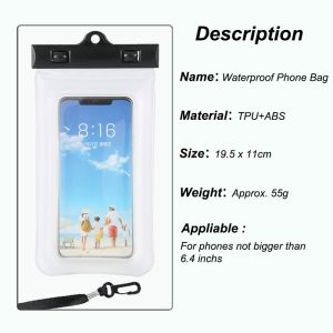 Floating Universal Beach TPU Clear Waterproof Phone Pouch