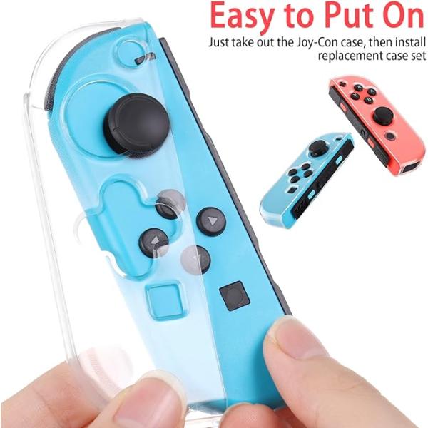Transparency Soft TPU Protective Cover Case for NS Joy-con Controllers
