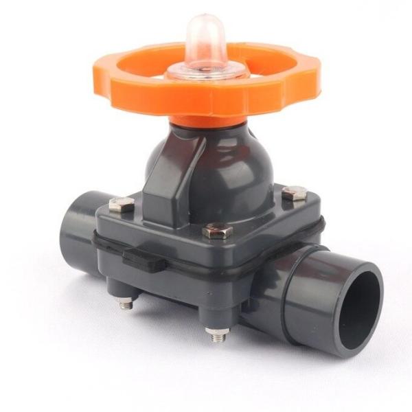 Quality Pneumatic UPVC Double Diaphragm Valve , Multifunctional EPDM Diaphragm Valve for sale