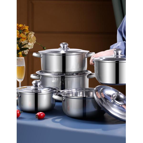 Stainless Steel Cookware Set 10 Piece Kitchen Ware Cooking Pot Set