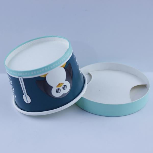 100ml Ice Cream Tubs With Lids , Paper Printed 3.5 Oz Ice Cream Containers