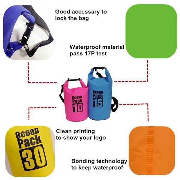 Dry Bag, Waterproof Floating Backpack 5L/10L/20L/30L/40L, Waterproof Phone Case for Kayking, Boating, Kayaking