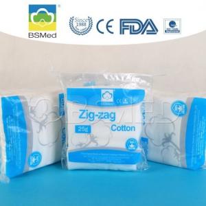 China China Supply Wholesale Ce Approved Medical Bleached Absorbent Zig-Zag Cotton wholesale