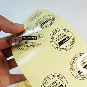 China Clear Vinyl BOPP Adhesive Label Stickers Flexo PET Film Self Adhesive Synthetic Paper wholesale