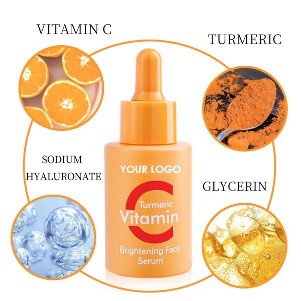 Turmeric Vitamin c Brightening Face Serum Moisturizing and Nourishing the Skin Even Skin Tone Facial Essence Skincare Product