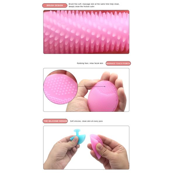Wholesale Round Portable Silicon Facial Cleaning Brush