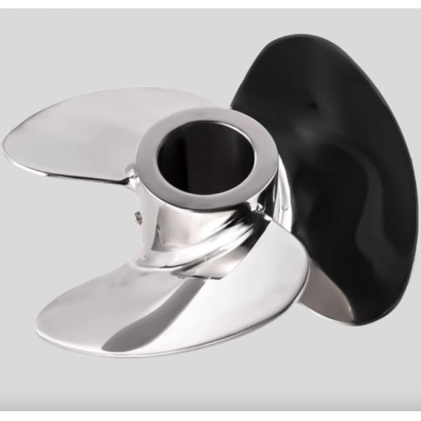SUS304 Spiral Three Blade Propeller Wide Blade For Liquid With Suspended Solids