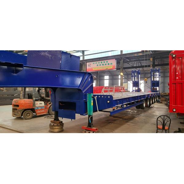 100ton Detachable Gooseneck Dropdeck Semi-Trailer for 5 Axle Steering Low Bed Trailer
