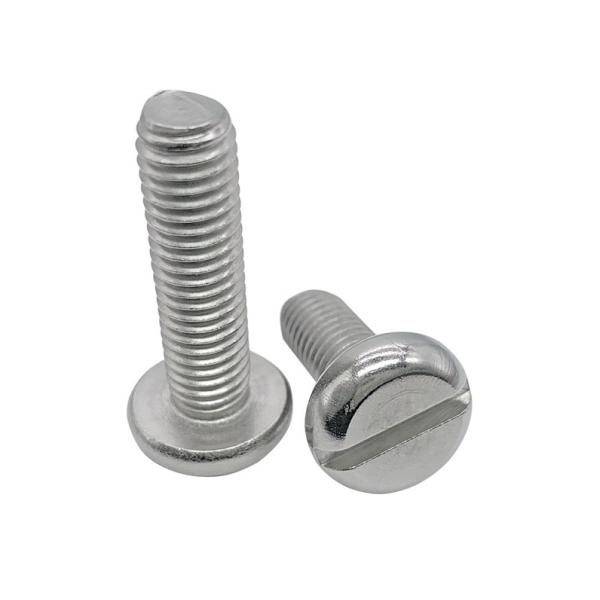 White Zinc Plated Steel Pan Head Slotted Screws DIN85 Slotted Drive Pan Head Machine Screws