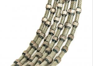 China Granite Block Dressing Tools Diamond Wire Cutting Rope 11mm 40 Beads Per Meter wholesale