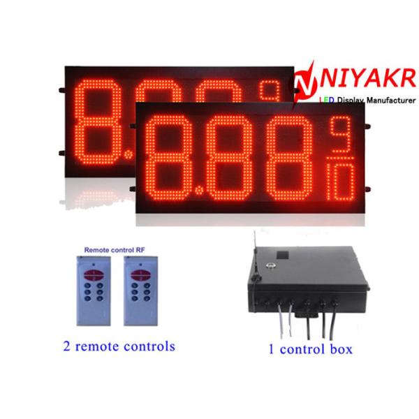 Customized LED Digital Gas Price Signs 8.889/10 88.88 Display Format