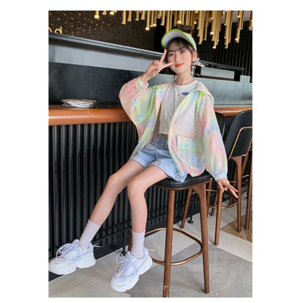 Children Sun Protective Clothing Light Breathable Hooded For Girls