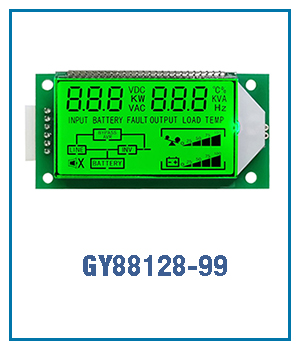 7 Segmental Digital Solar Inverter LCD Display Screen Black VA -20-70C with and Driver IC CS1621