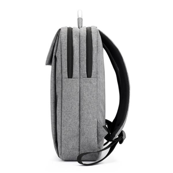 School and Travel Essential Internal Frame Customizable Logo Anti-Theft Grey Backpack with Waterproof Lining