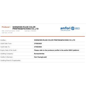 Shenzhen MingLi Cai (ZJH) Packaging Co., Ltd Certifications