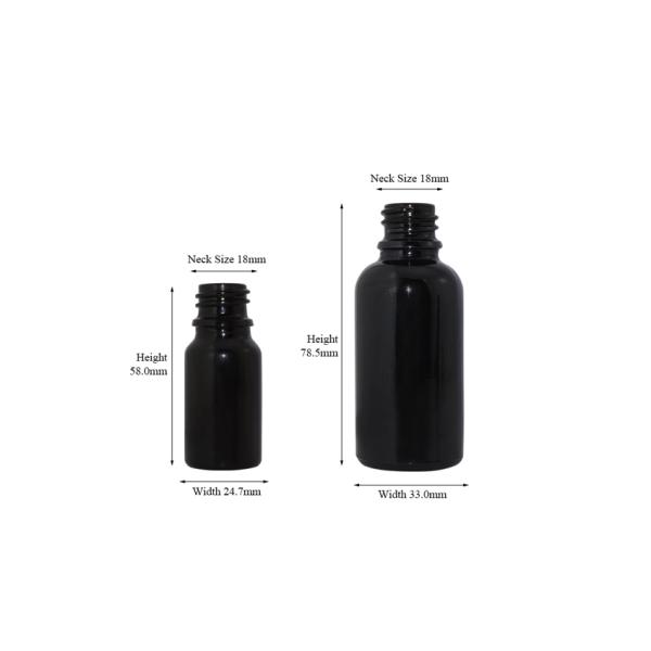 10ml 30ml Boston Round Black Matte Frosted Cosmetic30ml Frosted Glass Dropper Bottle
