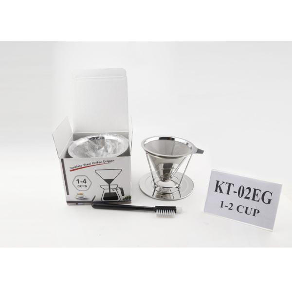 1-2 Cups Coffee Maker Gift Set With Brush / Big Bottom Rack OEM ODM Service