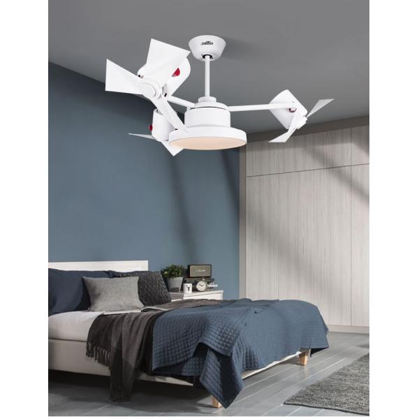 Modern Bedroom Decorative 44-inch LED Ceiling Fan with Remote Control and AC Motor