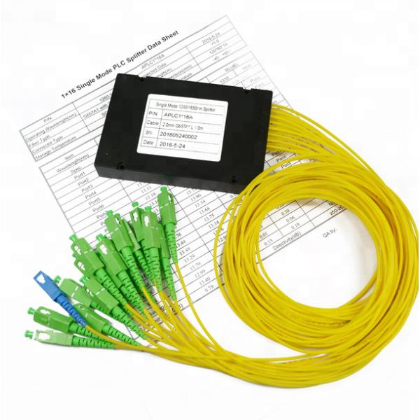 ABS Module Fiber Optic Splitter Box Singlemode G657A 1X16 Customized Pigtail Length