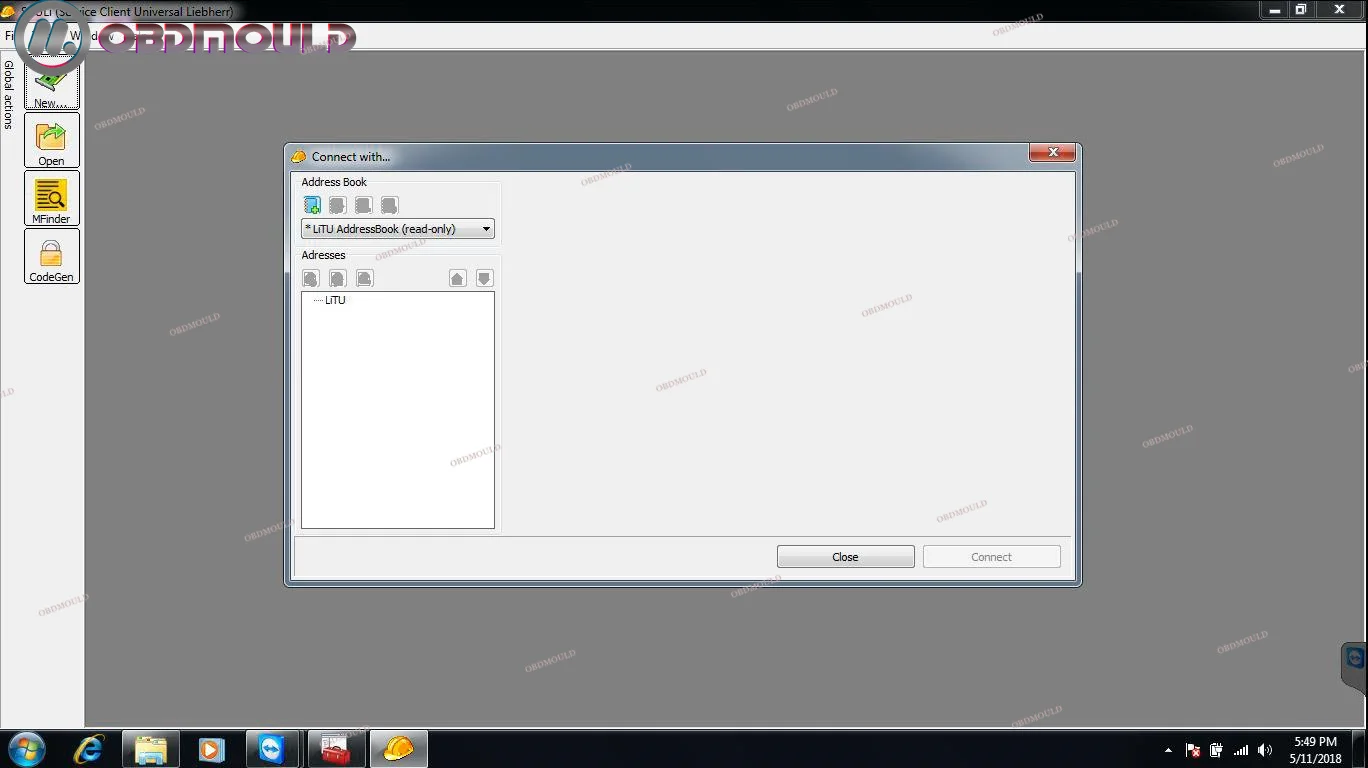 Auto diagnostic scanner for Sculi Liebherr diagnosis software + wire harness FZ G1 Table Liebherr diagnostic scanner too