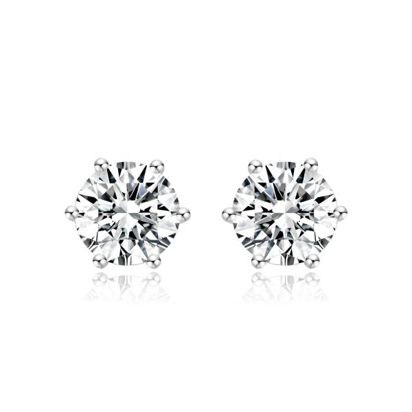 Classic Design 18k Lab Grown Diamond Earrings Jewelry NGTC Certified Round shape diamond Earrings