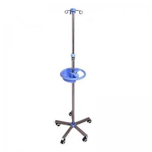 China 205cm Hospital Iv Infusion Stand Multi Hook  Portable Stainless Steel IV Pole wholesale