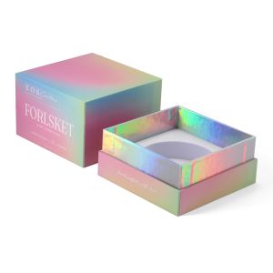 Luxury Holographic Scented Candle Packaging Boxes Hologram Paper Gift Box With