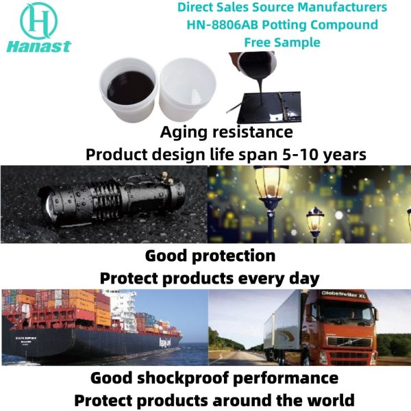 Deep Curing Potting Silicone HN-8806A/B | Low Shrinkage, RoHS Compliant for Electronics