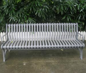 China Polyester Powder Coated Wrought Iron Garden Bench Seat For School Campus wholesale