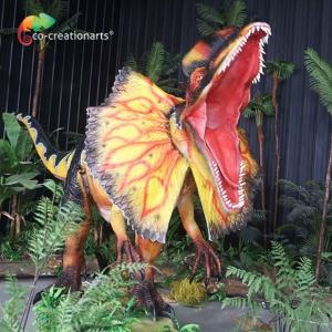 China Jurassic World Dilophosaurus Life Size Animatronic Dinosaurs Electricity Power on sale