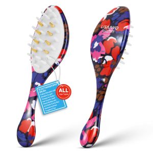 China 650nm Red LED Hair Growth Comb EMS Electric Massage Hair Brush 450mAh 3.7V Battery on sale