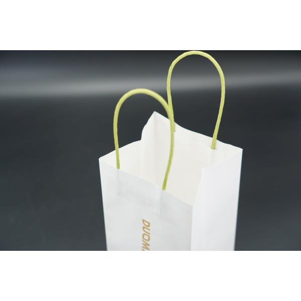 OEM Takeout Kraft Paper Bags With Twisted Handles Single Cup Paper Bag