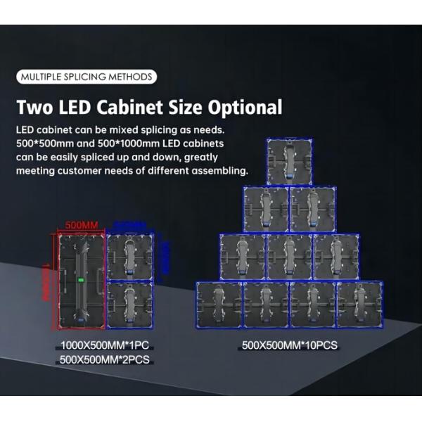 Indoor LED Video Wall Screen Panel 500X500mm for Stage Events Background