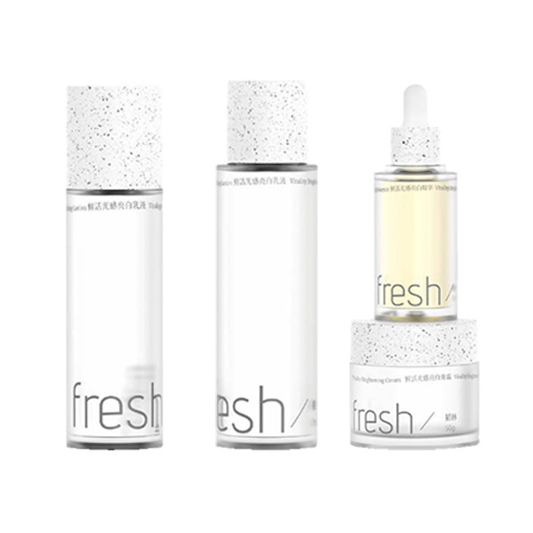 PCR bottle cap essence water cream special PETG environmental protection empty bottle set 50ml 200ml luxury frosted glass serum bottle with pipette