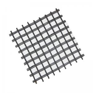 China 12.7*12.7mm Warp Knitted Polyester Geogrid Reinforced Composite Fiberglass Geogrid on sale