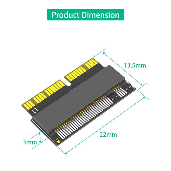 M.2 NVME SSD Convert Adapter for MacBook Air Pro Retina Mid 2013 2014 2015 2016 2017, NVME/AHCI SSD Upgraded Kit for A1465 A1466 A1398 A1502