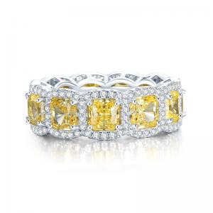 China Deluxe Yellow Gemstone Wedding And Engagement Rings For Party on sale